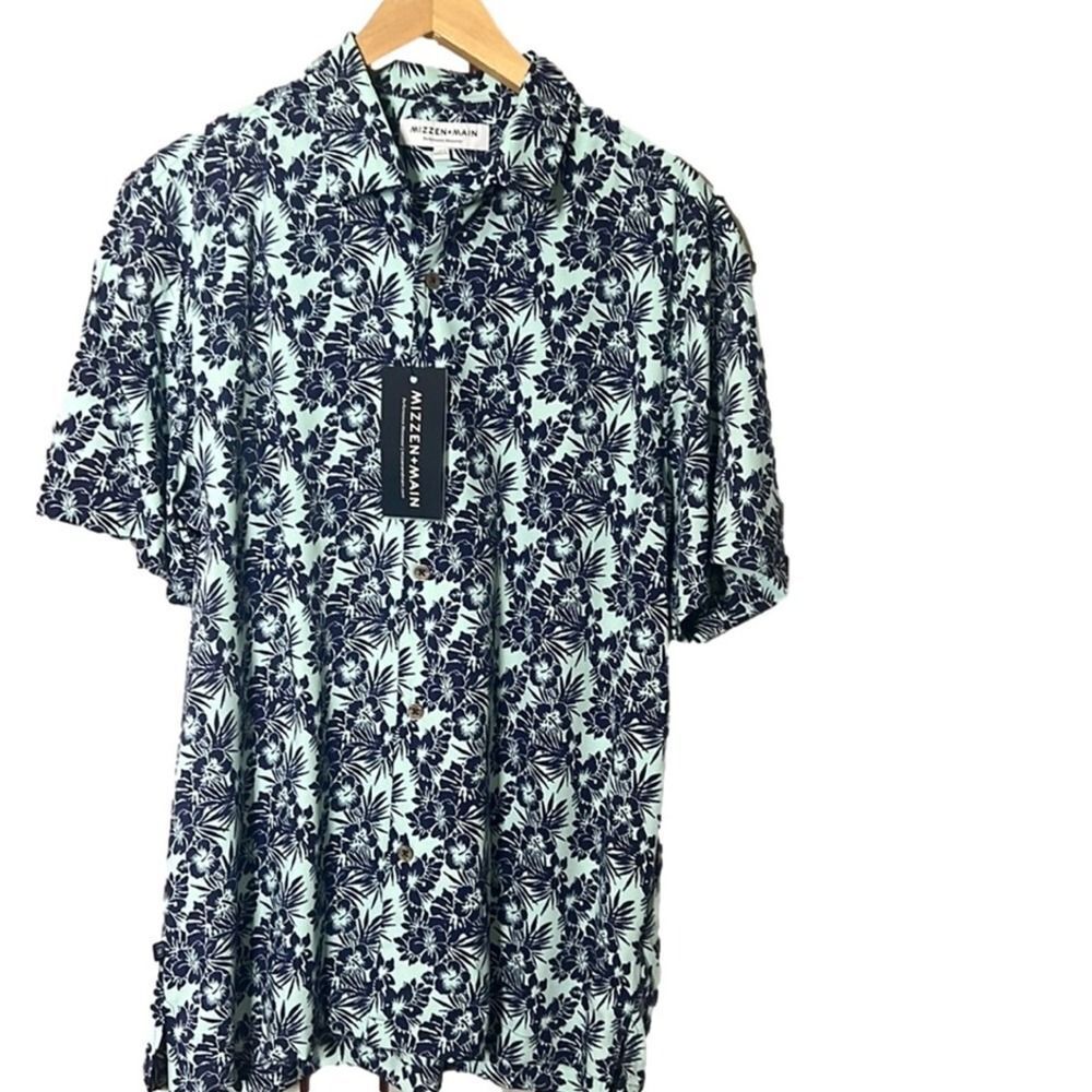 NWT MIZZEN+MAIN PERFORMANCE MENSWEAR CAPRI BLUE SHIRT SIZE M‎